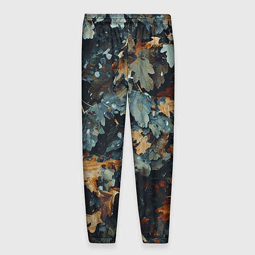 Мужские брюки Реалистичный камуфляж из сухих листьев / 3D-принт – фото 2