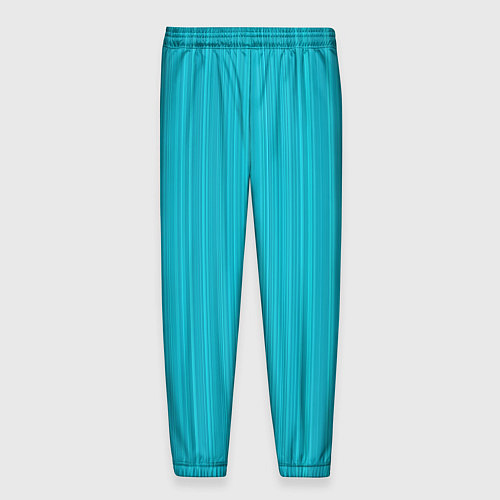 Мужские брюки Неоновый голубой полосатая рябь / 3D-принт – фото 2