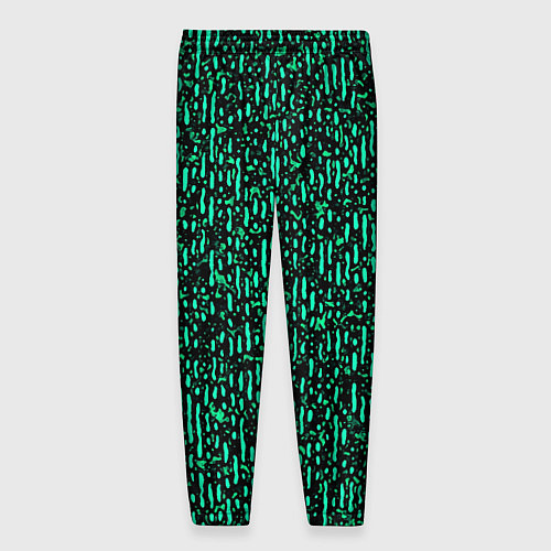 Мужские брюки Абстрактный полосатый зелёный / 3D-принт – фото 2
