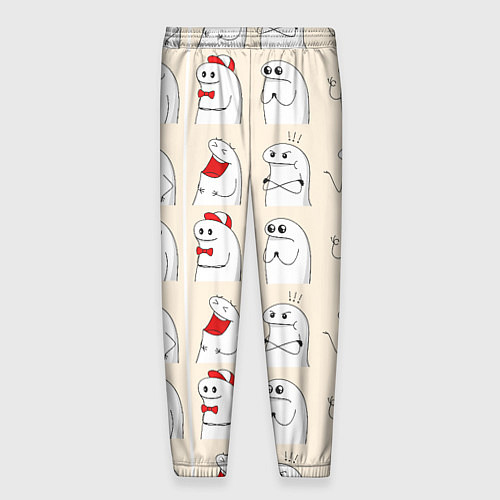 Мужские брюки Смешные мемы паттерн / 3D-принт – фото 2