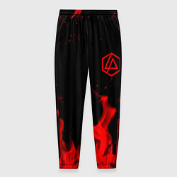 Мужские брюки Linkin Park красный огонь лого