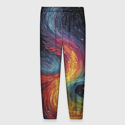 Мужские брюки Звездный вихрь абстрактная живопись / 3D-принт – фото 2