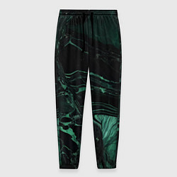 Мужские брюки Черно-зеленый мрамор