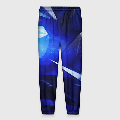 Мужские брюки Black and blue abstract background sport style / 3D-принт – фото 2