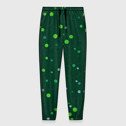Мужские брюки Прикольный горошек зелёный