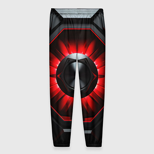 Мужские брюки Металлическая космическая конструкция с красным св / 3D-принт – фото 2