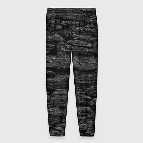 Мужские брюки Графитовый черный камень / 3D-принт – фото 2