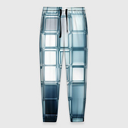Мужские брюки Зеркальная мозаика голубое стекло