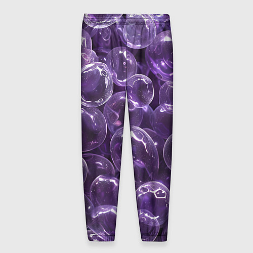Мужские брюки Фиолетовые пузыри / 3D-принт – фото 2