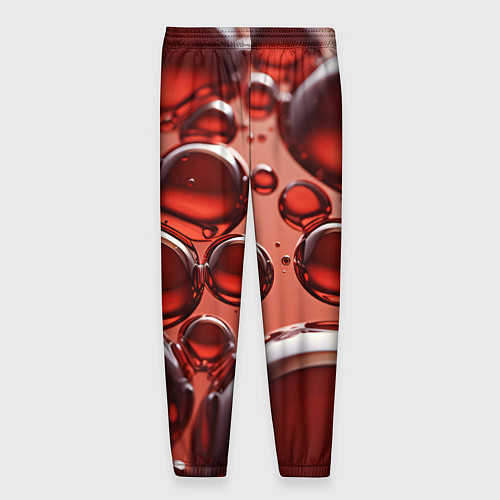 Мужские брюки Крупные красные капли / 3D-принт – фото 2
