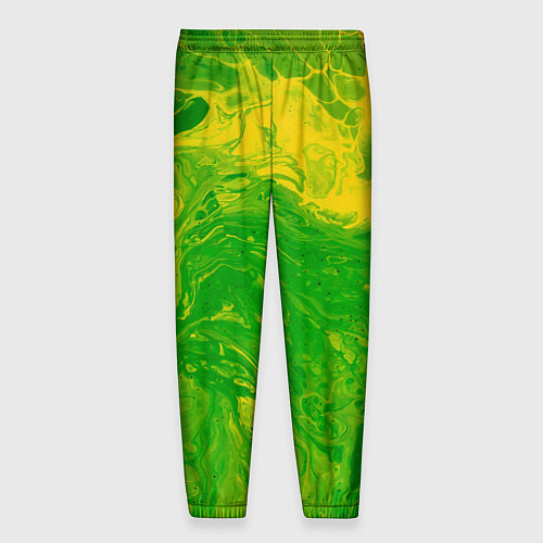 Мужские брюки Зеленые подтеки / 3D-принт – фото 2
