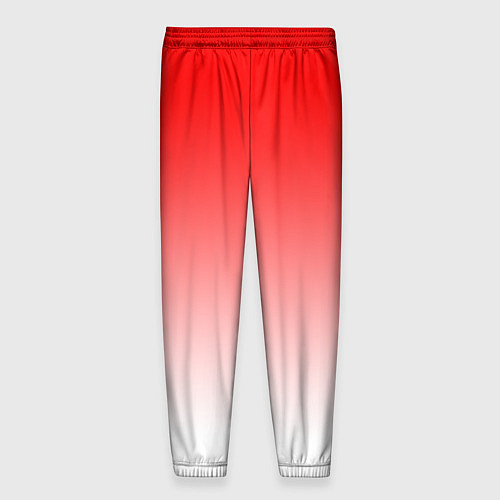 Мужские брюки Красно белый градиент / 3D-принт – фото 2