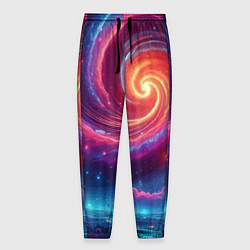 Мужские брюки Яркая неоновая галактика - нейросеть