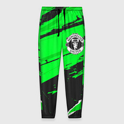 Брюки на резинке мужские Manchester United sport green, цвет: 3D-принт