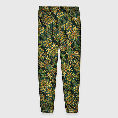 Мужские брюки Растительный узор в стиле артдеко / 3D-принт – фото 2