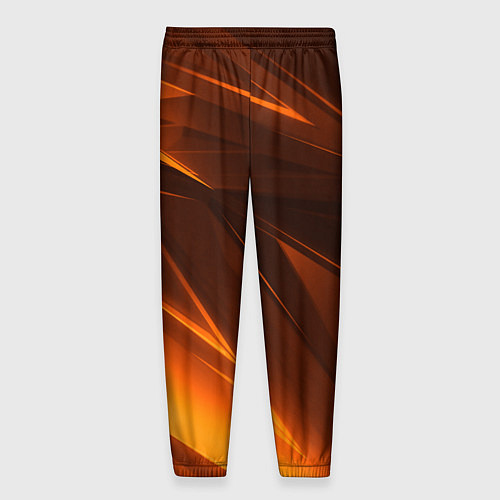 Мужские брюки Geometry stripes orange / 3D-принт – фото 2