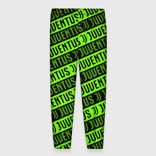 Мужские брюки Juventus green pattern sport / 3D-принт – фото 2