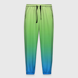 Мужские брюки Градиент зелёно-голубой