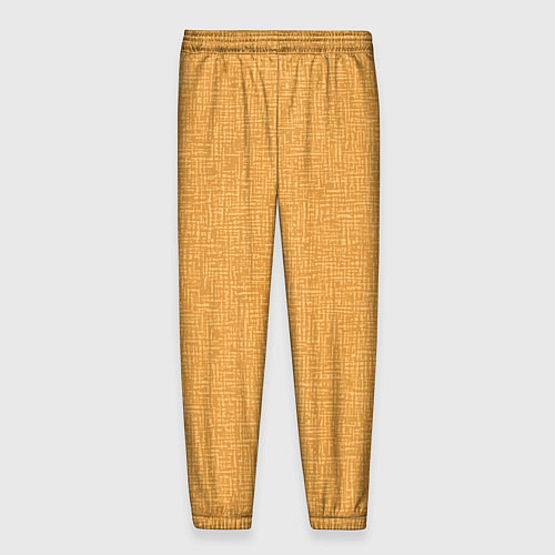 Мужские брюки Текстура однотонная тёмно-жёлтый золотой / 3D-принт – фото 2