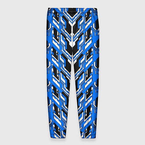 Мужские брюки Синяя техно броня / 3D-принт – фото 2