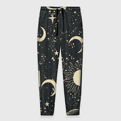 Мужские брюки Звёздная карта с лунами и солнцем