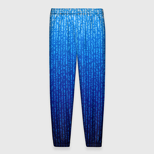 Мужские брюки Сине-голубой в вертикальную полоску / 3D-принт – фото 2
