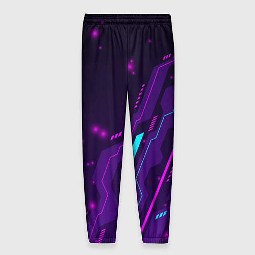 Мужские брюки Portal neon gaming / 3D-принт – фото 2