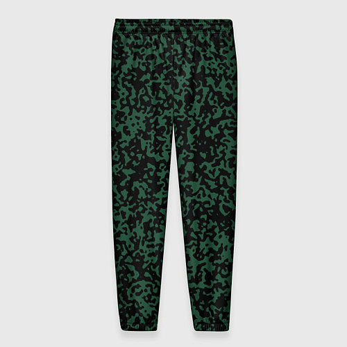 Мужские брюки Чёрно-зелёный пятнистый / 3D-принт – фото 2