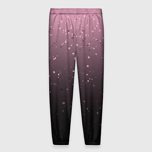 Мужские брюки Градиент тёмный розовый брызги / 3D-принт – фото 2