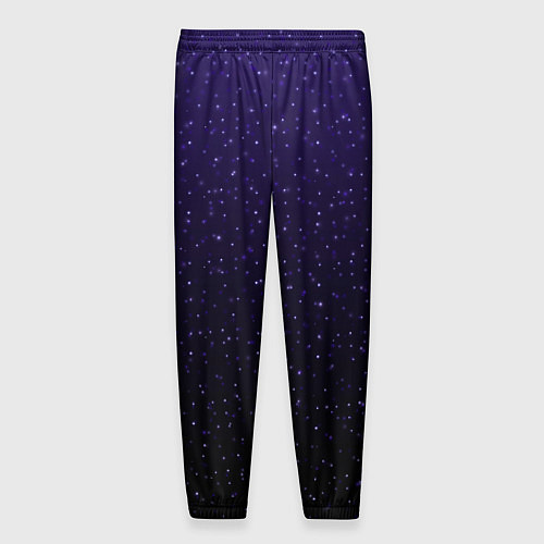 Мужские брюки Градиент ночной фиолетово-чёрный / 3D-принт – фото 2