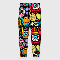 Мужские брюки Feel good every day motivation monsters pattern