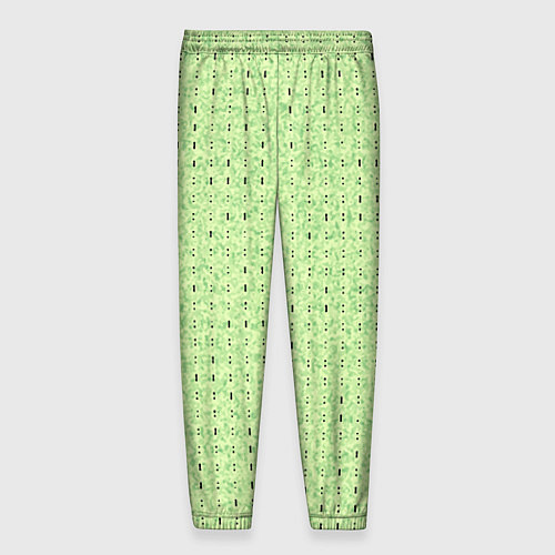 Мужские брюки Салатовый паттерн в мелкую полосочку / 3D-принт – фото 2