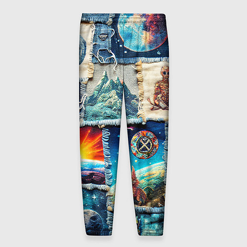 Мужские брюки Разнообразие миров - пэчворк / 3D-принт – фото 2