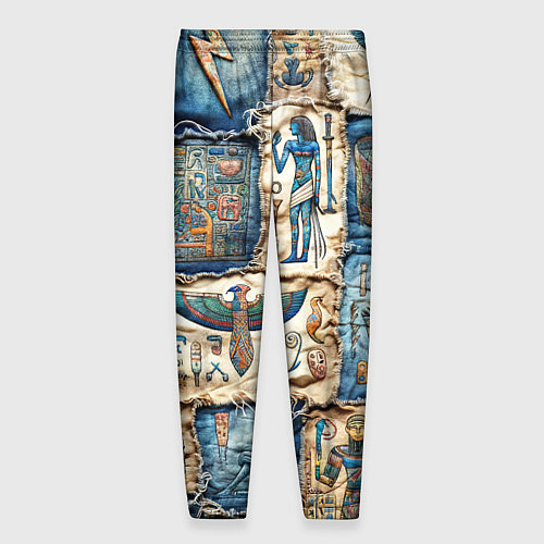 Мужские брюки Пэчворк из Египетских мотивов / 3D-принт – фото 2