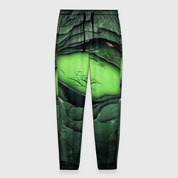 Мужские брюки Разрез на зеленой абстракции