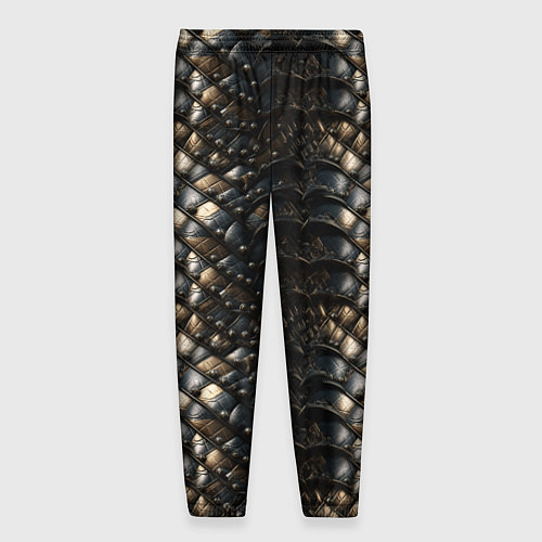 Мужские брюки Блестящая металлическая броня / 3D-принт – фото 2