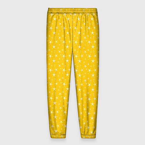 Мужские брюки Жёлтый со звёздочками / 3D-принт – фото 2