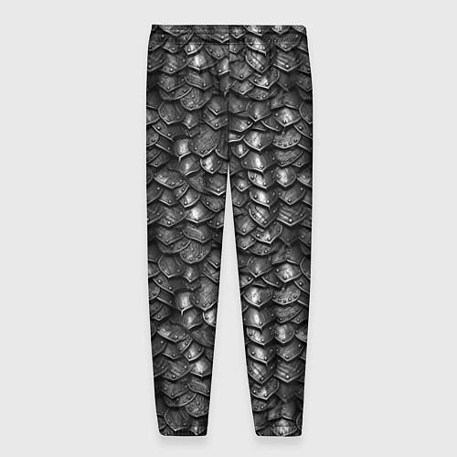 Мужские брюки Железная броня текстура / 3D-принт – фото 2