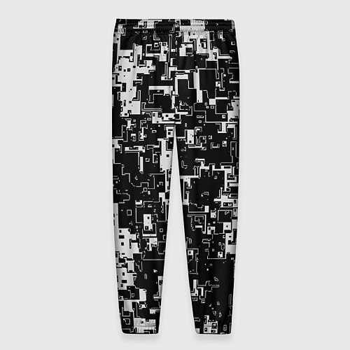 Мужские брюки Геометрия черно-белая / 3D-принт – фото 2