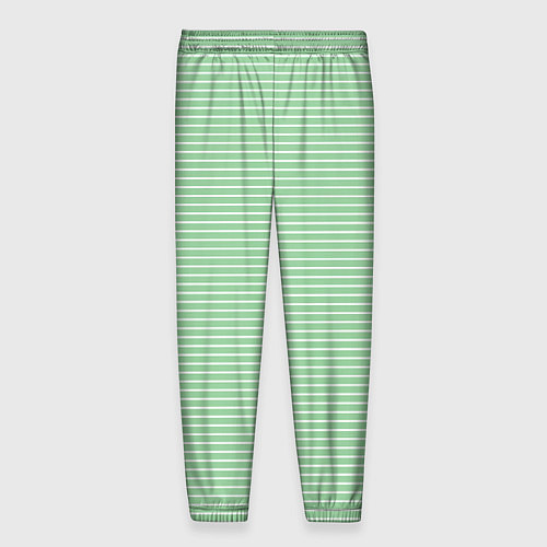 Мужские брюки Светло-зелёный в полоску / 3D-принт – фото 2