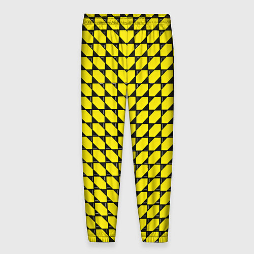 Мужские брюки Жёлтые лепестки шестиугольники / 3D-принт – фото 2