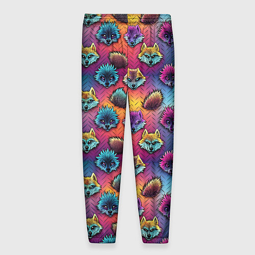 Мужские брюки Furry color anime faces / 3D-принт – фото 2