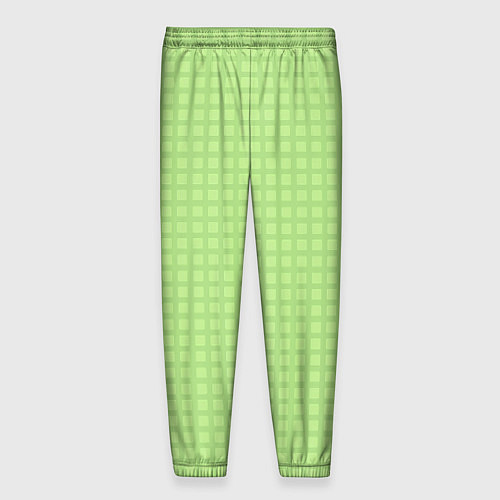 Мужские брюки Зелёный авокадо паттерн клетка / 3D-принт – фото 2