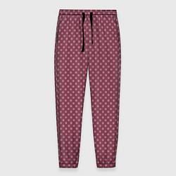 Мужские брюки Приглушённый тёмно-розовый паттерн квадратики