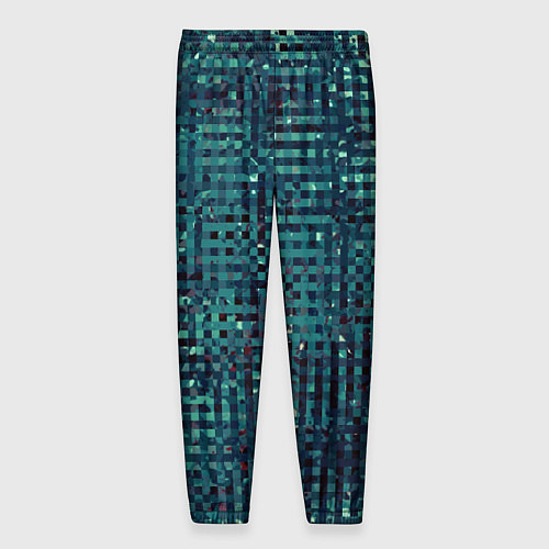 Мужские брюки Сине-бирюзовый абстрактный / 3D-принт – фото 2