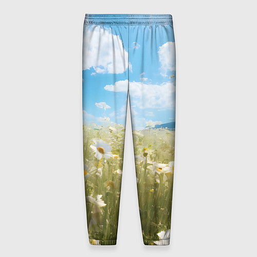 Мужские брюки Ромашковое поле / 3D-принт – фото 2