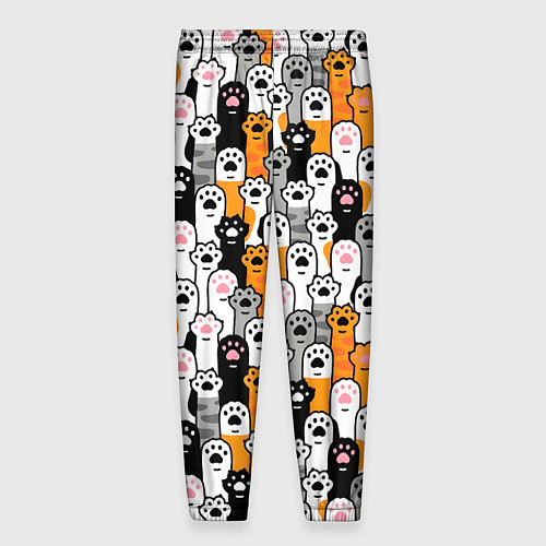 Мужские брюки Кошачьи лапы / 3D-принт – фото 2