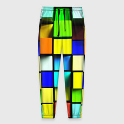 Брюки на резинке мужские Оптические кубы, цвет: 3D-принт