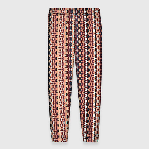 Мужские брюки Персиковый узор в стиле жаккард / 3D-принт – фото 2