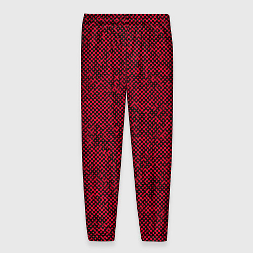 Мужские брюки Текстурированный красно-чёрный / 3D-принт – фото 2